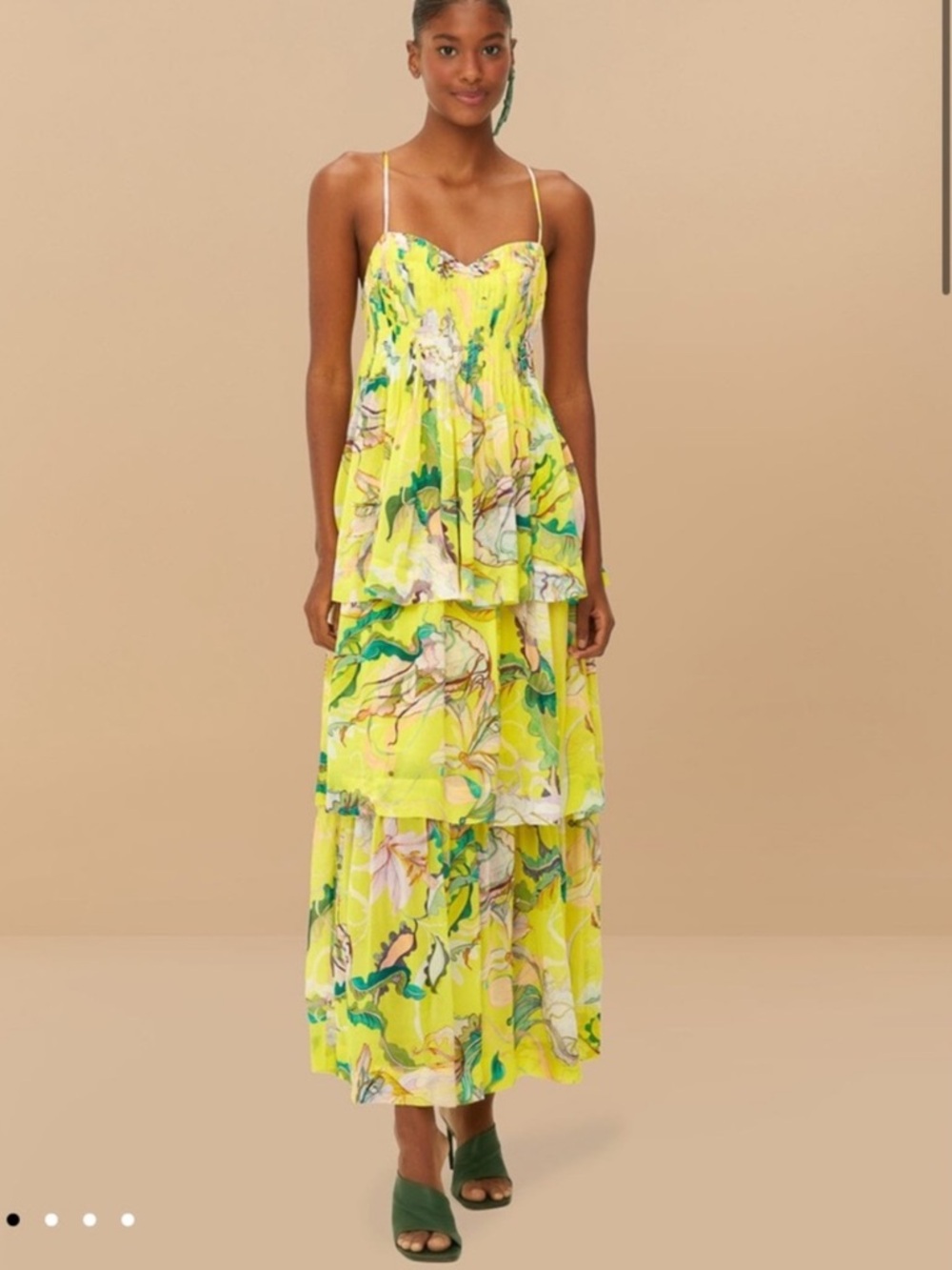NWT Farm Rio Yellow Jellyfish Bouquet Dress